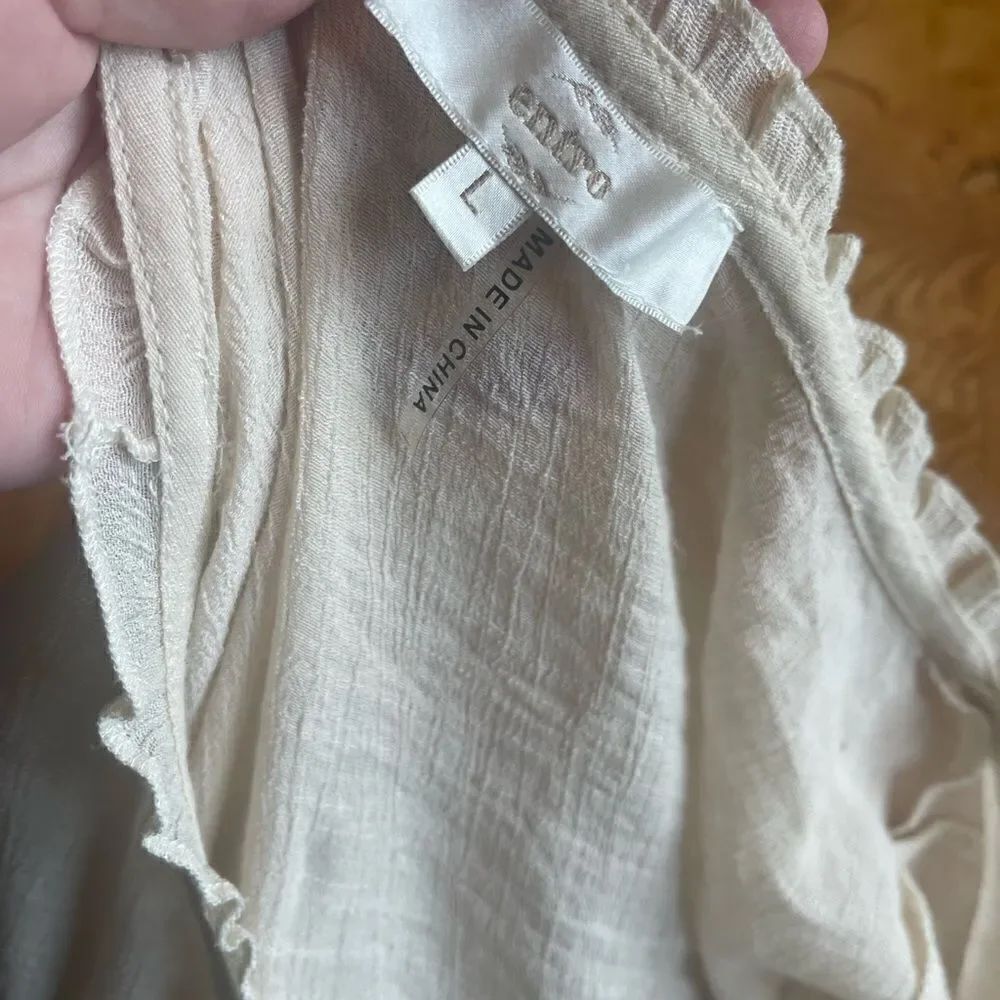 Cream Ruffle Tunic  - Picture 4 of 10